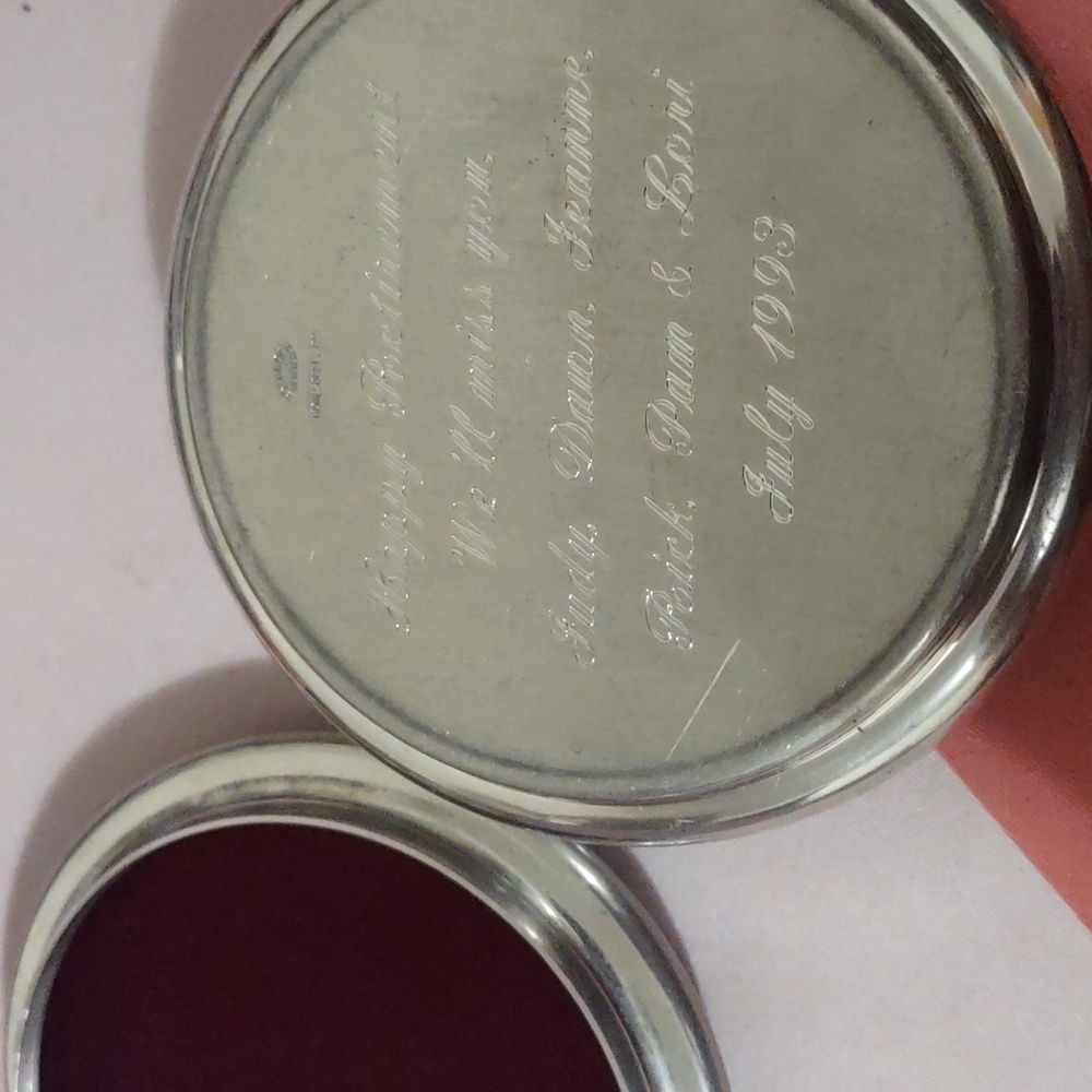 Engraved Silver Trinket Box - Picture 3 of 3